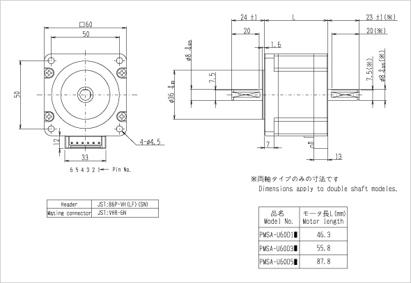 CSA-UP60D1 | 製品情報 | CSA-UPシリーズ | 標準品モータ プレクス